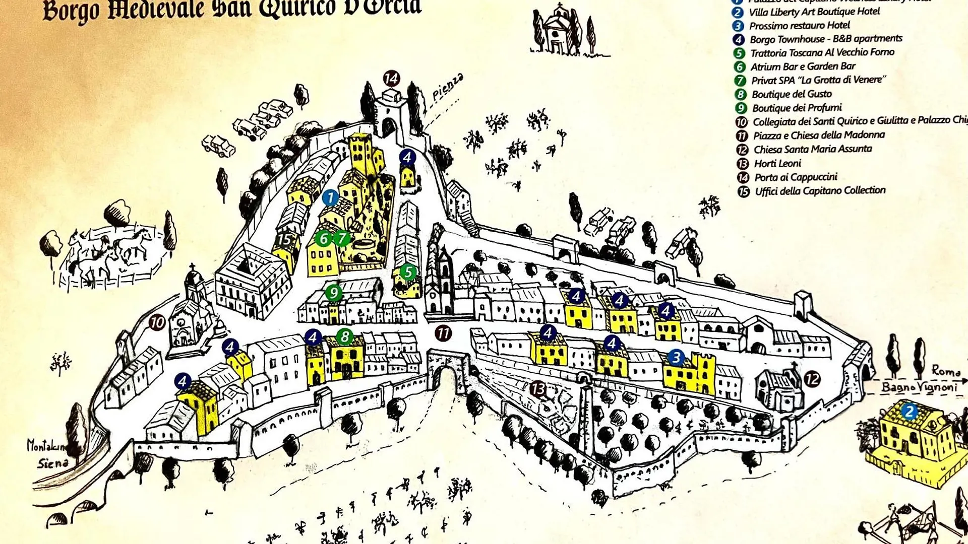 Borgo Medievale San Quirico D'Orcia B&B - Capitano Collection - Albergo Diffuso Frühstückspension